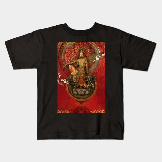 Kwanyin on Red Kids T-Shirt by AngiandSilas